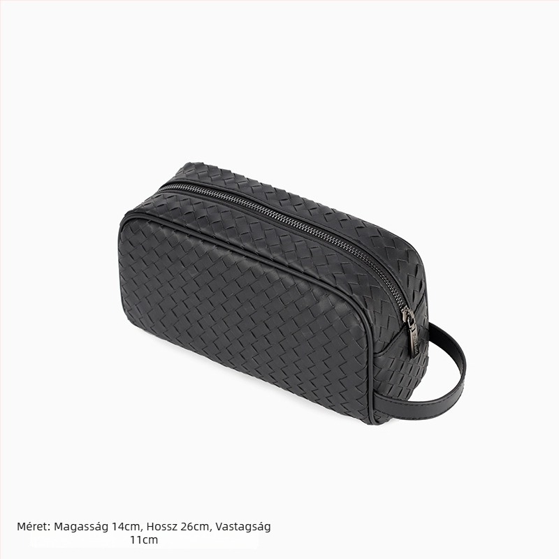 Férfi clutch táska mikroszálas anyagból, súlycsökkentő dizájn, szövött velúr bélés