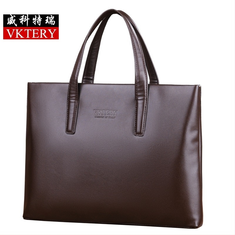 VKTERY 7749 férfi kézitáska PU bőr, üzleti utazáshoz