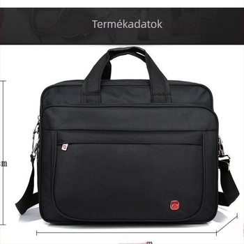 Férfi üzleti utazási kézitáska – Oxford anyag, egyszínű dizájn, poliészter bélés, 2024 tavasza