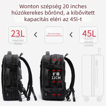 Unisex vízálló hátizsák utazáshoz, nagy kapacitású 36-55 L, Oxford anyag, lélegző, kopásálló