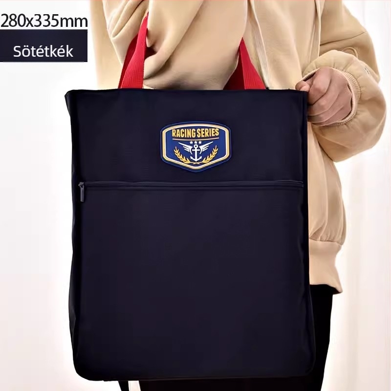 Diák tote táska könyvekhez | Deli márka, cipzár-stílus, űrlény-formájú, 0.4 kg, anyagvastagság 28 mm