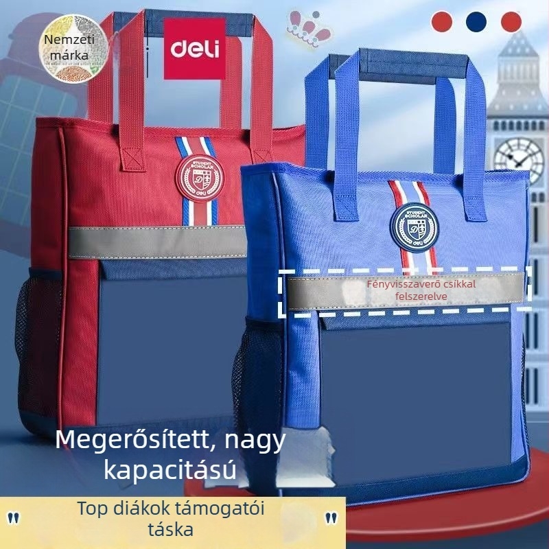 Diák tote táska könyvekhez | Deli márka, cipzár-stílus, űrlény-formájú, 0.4 kg, anyagvastagság 28 mm