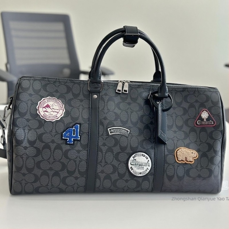 Utazótáska keresztpánttal - 20–35L kapacitás, valódi bőr első rétegéből, vízálló, poliészter bélés, Szabadidős utazási stílus