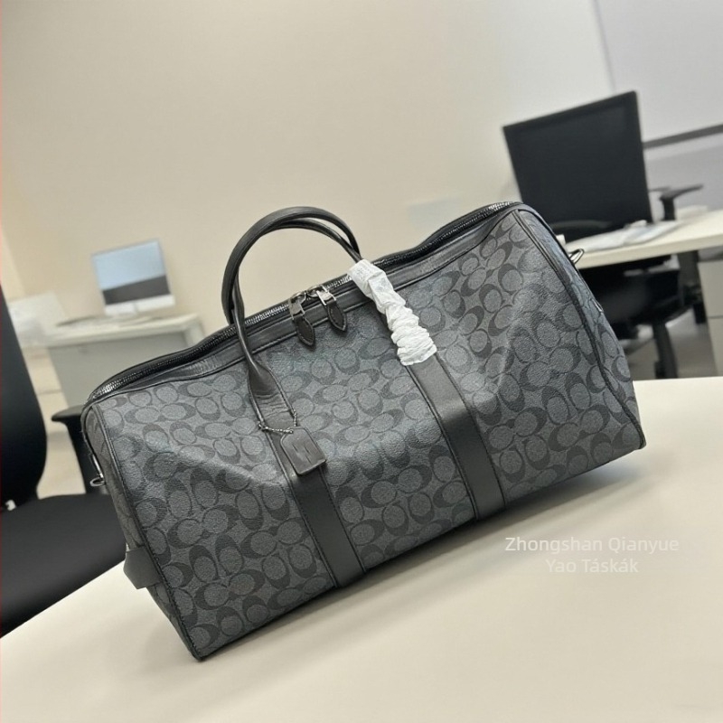 Utazótáska keresztpánttal - 20–35L kapacitás, valódi bőr első rétegéből, vízálló, poliészter bélés, Szabadidős utazási stílus