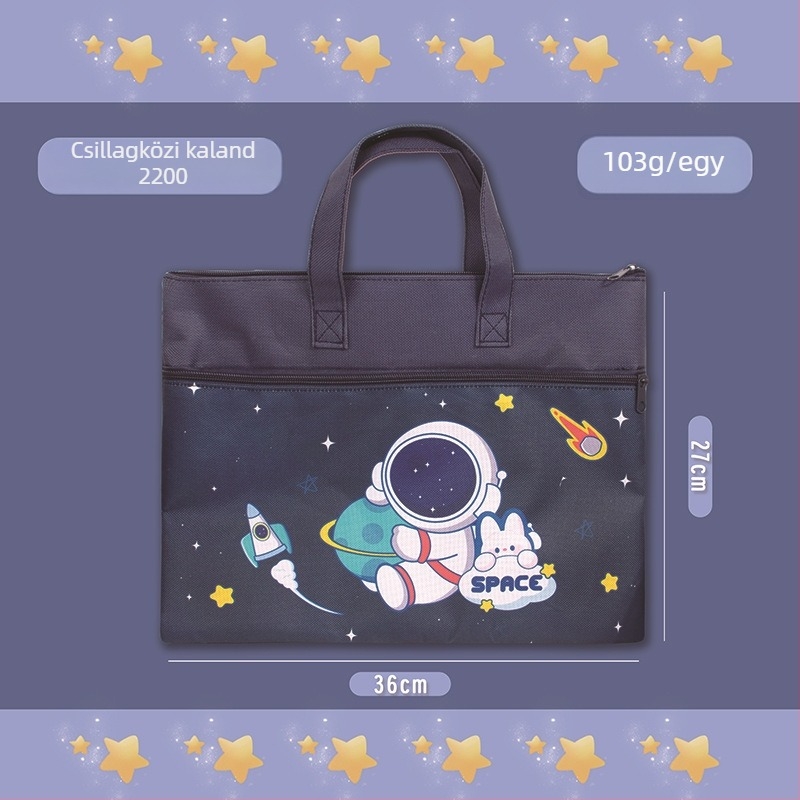 MOYL vászon táska diákoknak – nagy kapacitás, cipzár, rajzfilm-stílus