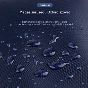 Oxford vászonból készült hordozható üzleti aktatáska, kétszintes ütésálló laptop- és irattároló rekesz, több rekesz a fájlok számára
