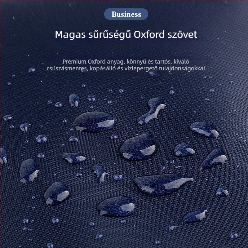 Oxford vászonból készült hordozható üzleti aktatáska, kétszintes ütésálló laptop- és irattároló rekesz, több rekesz a fájlok számára