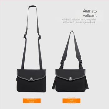 Férfi crossbody táska, városi egyszerű stílus, 1680D nejlon, vízálló, ultrakönnyű, lopás elleni mágneses zár