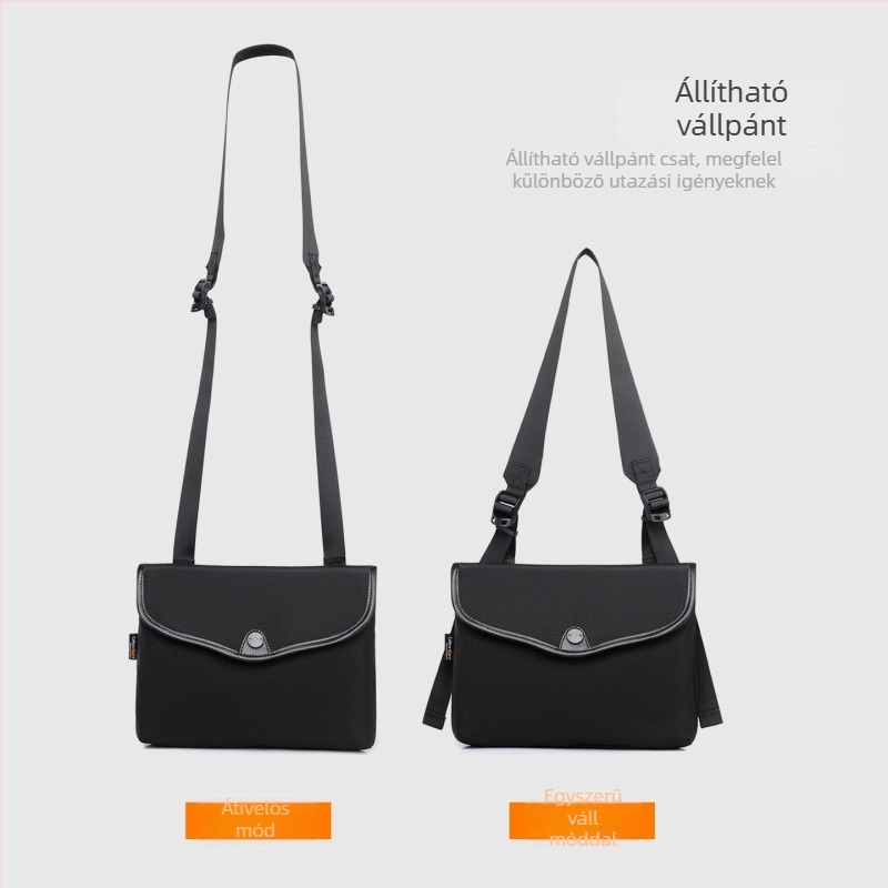 Férfi crossbody táska, városi egyszerű stílus, 1680D nejlon, vízálló, ultrakönnyű, lopás elleni mágneses zár