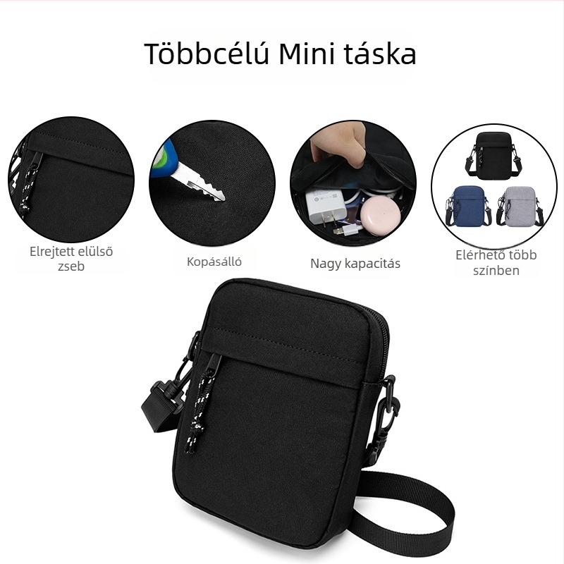 Férfi crossbody táska Mikanu, Oxford anyagból, vízálló, üzleti utazásokhoz