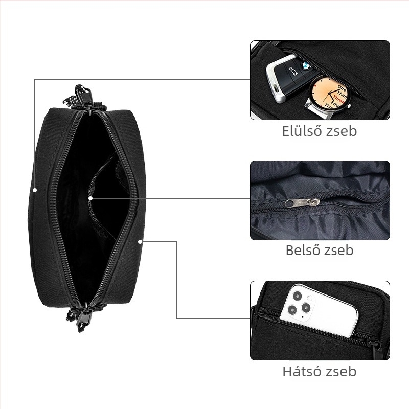 Férfi crossbody táska Mikanu, Oxford anyagból, vízálló, üzleti utazásokhoz