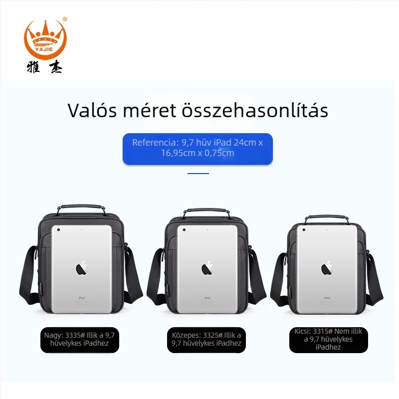 Férfi crossbody táska Oxford anyagból, vízálló, modell 3315, poliészter bélés.