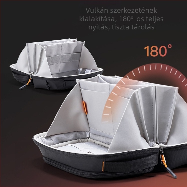 Férfi crossbody táska városi minimalist stílusban, poliészter anyagból, légáteresztő, vízálló, ultra könnyű, bővíthető