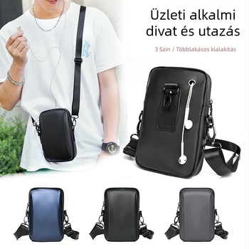 Férfi Crossbody Táska P1008# — Utcai stílus, Oxford anyag, kopásálló, egyszínű dizájn