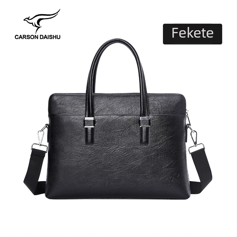 Üzleti crossbody táska PU bőrrel, 14 hüvelykes laptop rekesz, vízálló, modell 9880