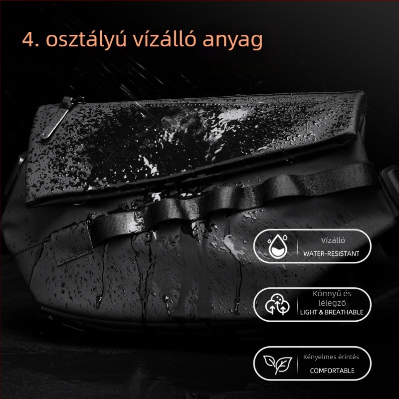 Férfi crossbody táska, városi minimalizmus, anyag: film, bélés: poliészter, tárolásra alkalmas