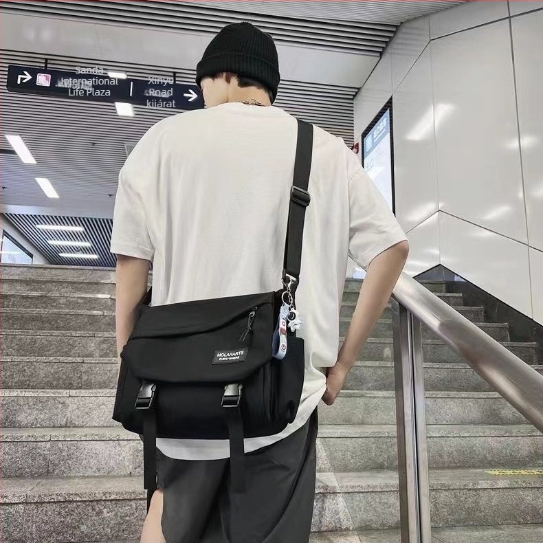 Férfi crossbody táska - Street Trend stílus, Nylon anyag, Vízálló, Jun Yan