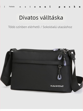 Férfi oldaltáska – utcai stílus, membrán anyag, vízálló, kompatibilis 8 hüvelykes laptophoz