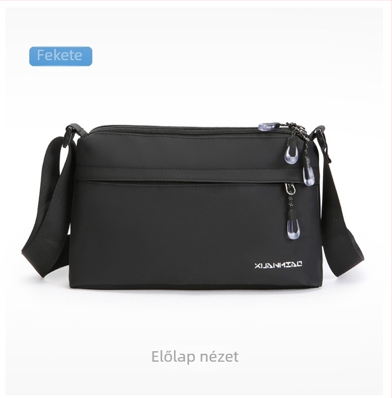 Férfi oldaltáska – utcai stílus, membrán anyag, vízálló, kompatibilis 8 hüvelykes laptophoz