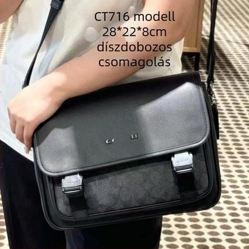 Férfi crossbody táska valódi bőrből, nagy kapacitású Messenger táska, üzleti és hétköznapi használatra