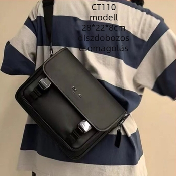Férfi crossbody táska valódi bőrből, nagy kapacitású Messenger táska, üzleti és hétköznapi használatra