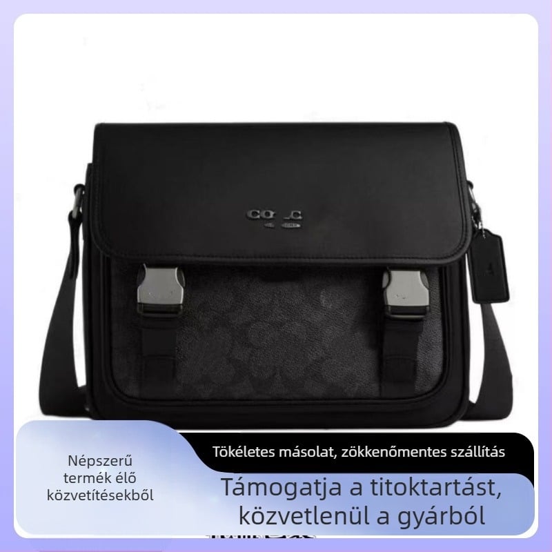Férfi crossbody táska valódi bőrből, nagy kapacitású Messenger táska, üzleti és hétköznapi használatra