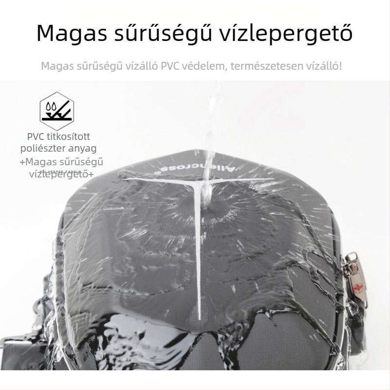 Anti-theft crossbody táska – vízálló Oxford anyag, utca-stílus, Aliencross
