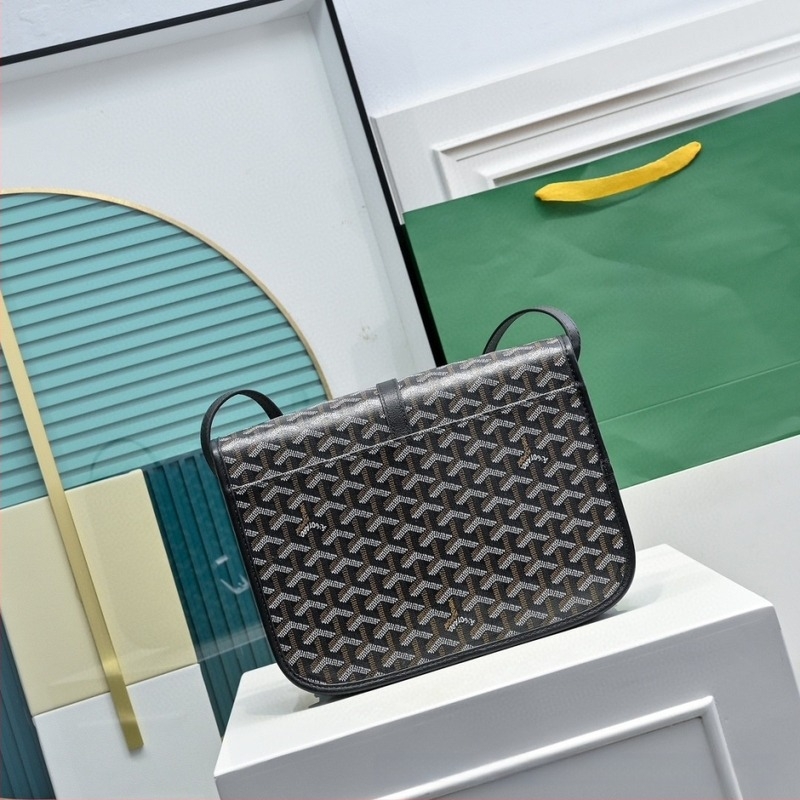 Férfi crossbody táska — városi egyszerű stílus, PVC anyag, csíkos minta, vászon bélés (2023 tél)