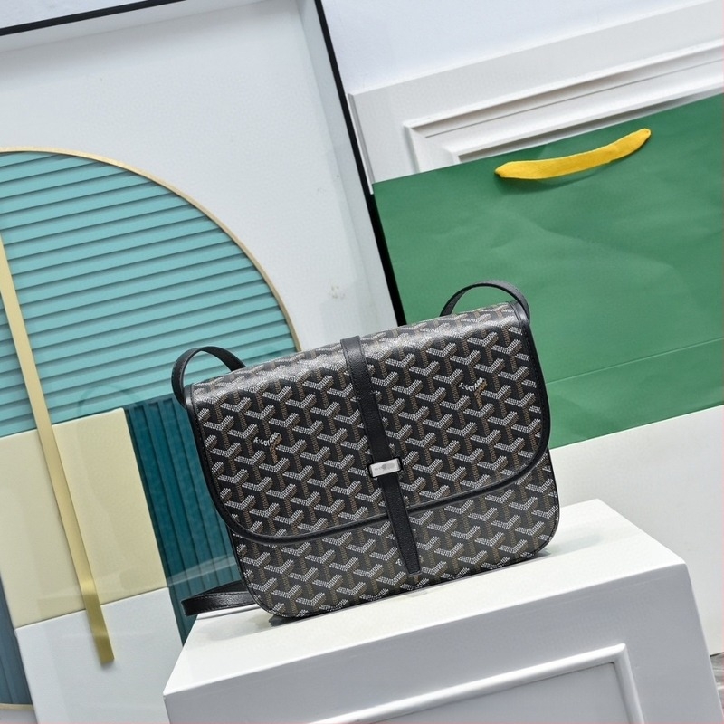 Férfi crossbody táska — városi egyszerű stílus, PVC anyag, csíkos minta, vászon bélés (2023 tél)
