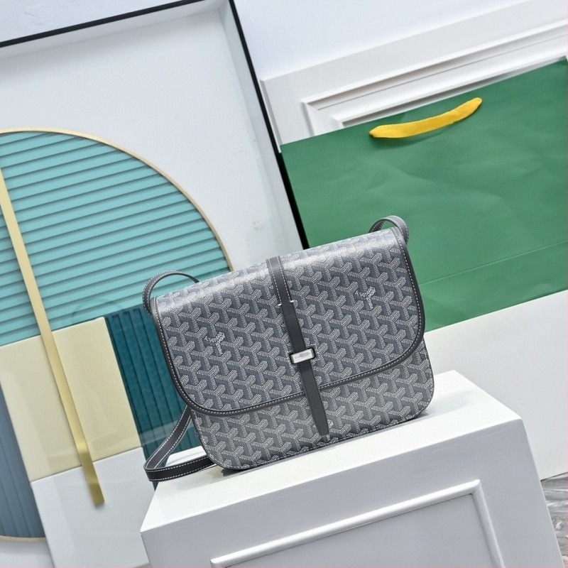 Férfi crossbody táska — városi egyszerű stílus, PVC anyag, csíkos minta, vászon bélés (2023 tél)