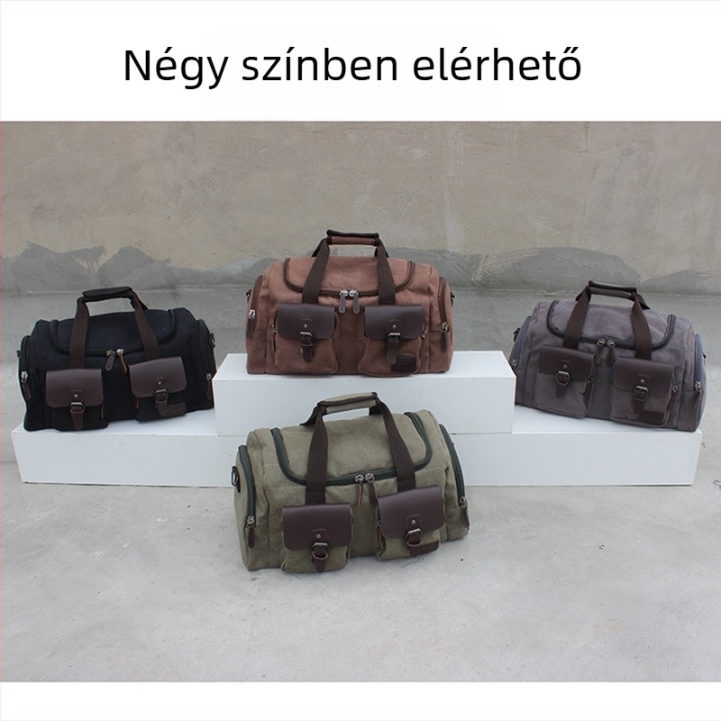 Férfi vászon oldaltáska üzleti utazásokhoz – stílus: üzleti ingázás, anyag: vászon, bélés: poliészter, egyszínű mintázat