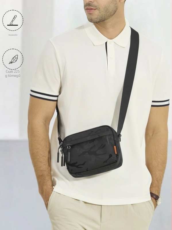 Férfi crossbody táska — Nylon, Kamufláž minta, Városi egyszerűség, Poliészter bélés, Téli szezon 2025
