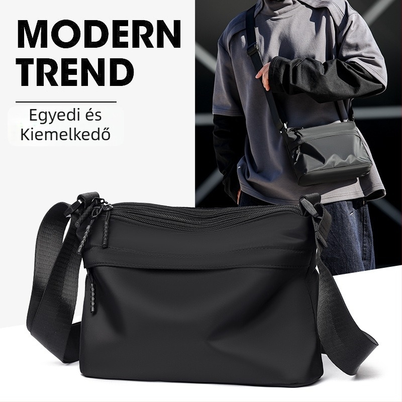 Férfi crossbody táska – városi minimalizmus, Oxford anyag, vízálló és kopásálló, 8 hüvelykes laptophoz illeszkedik, 2025 ősz