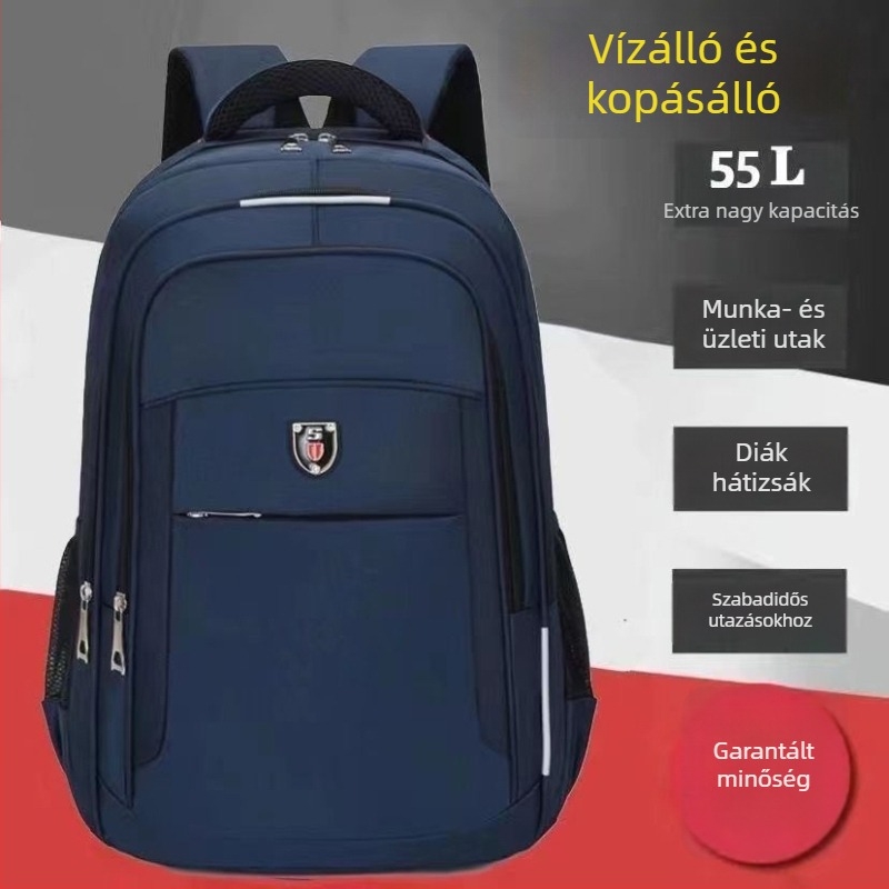 Laptop hátizsák, Oxford anyagból, 36-55L kapacitás, 15 hüvelykes laptophoz illeszkedik, kopásálló, üzleti utazásokhoz