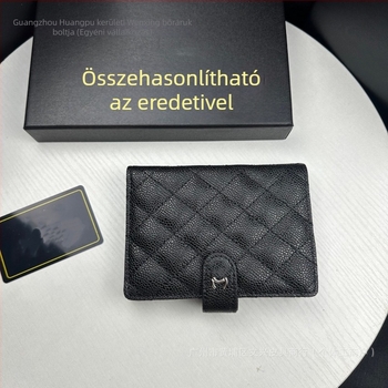 Valódi bőr, steppelt pénztárca és útlevél tartó, uniszex, kártya-szervező