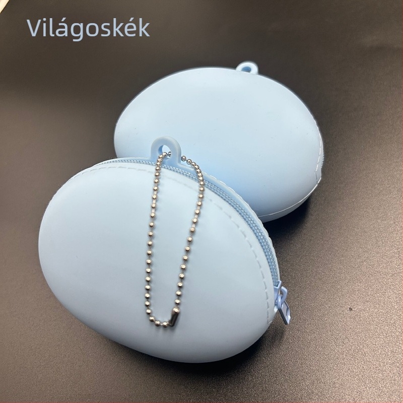 Élelmiszer-minőségű szilikon tároló tasak, ovális formájú, vízálló