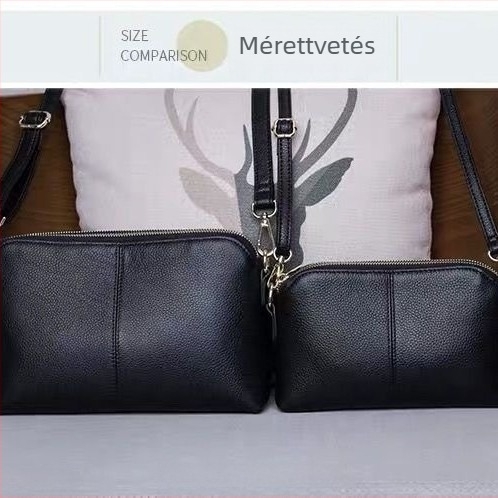 PU-anyagú crossbody táska, shell stílus, belső zseb, cipzáras nyitás, poliészter bélés