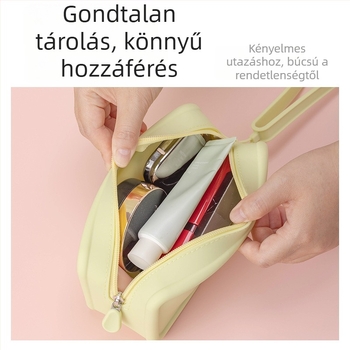Szilikon négyszögletes hordozható érme-tárca, mini tároló és multifunkcionális sminktáska