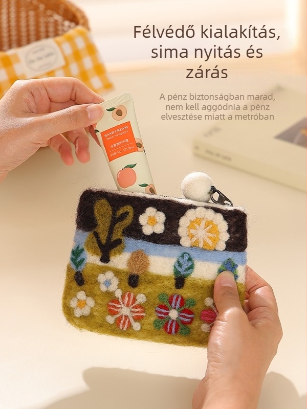PU bőr érmezseb pénztárca kártyatartóval és azonosítótárolóval