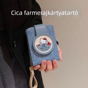 PU kártyatartó macskás mintával, Uniszex, szabadidős utazásokhoz, vízálló