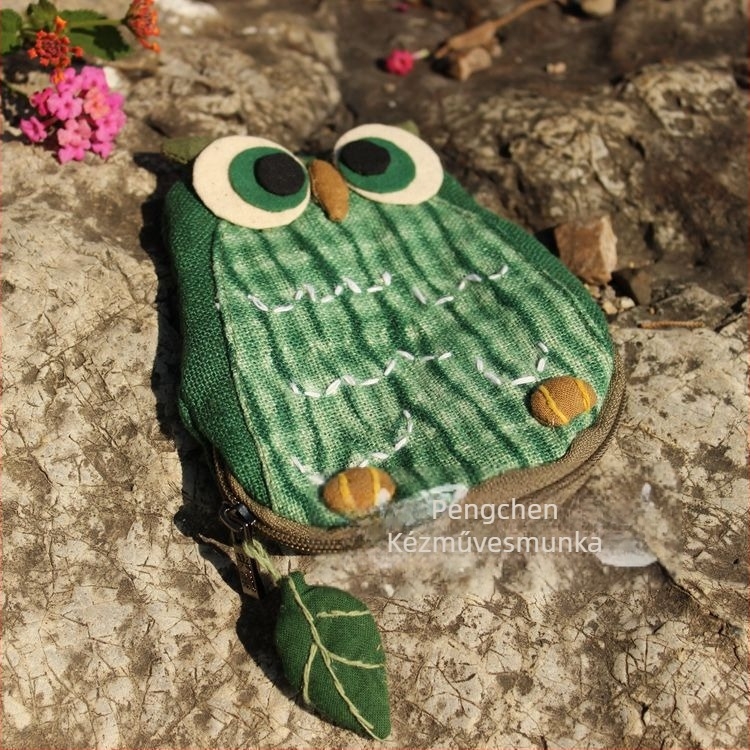 Érmés pénztárca és fülhallgató táska, virágos minta, pamut anyag, tie-dye, pamut bélés, mindennapi használatra