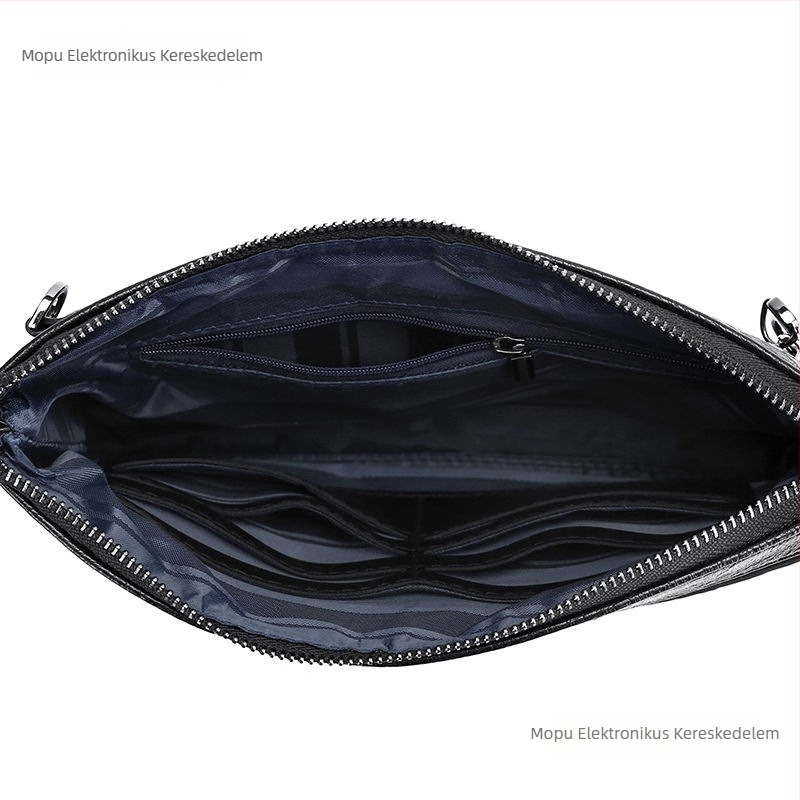 Férfi clutch táska, üzleti elit stílus, PU anyag, lélegző, ultra könnyű, kopásálló, bélés mikrorost szintetikus bőr