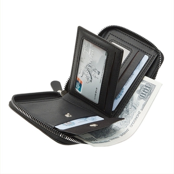 Kaiwei PU bőr rövid kártyatartó — ultra vékony, több kártyahely, jogosítvány zseb, könnyű és kopásálló