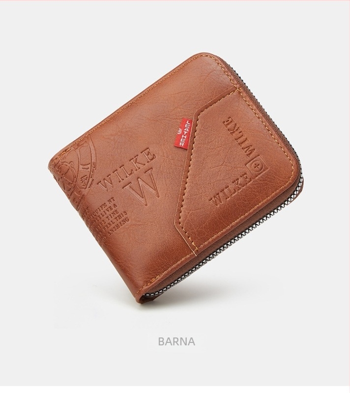 Kaiwei PU bőr rövid kártyatartó — ultra vékony, több kártyahely, jogosítvány zseb, könnyű és kopásálló