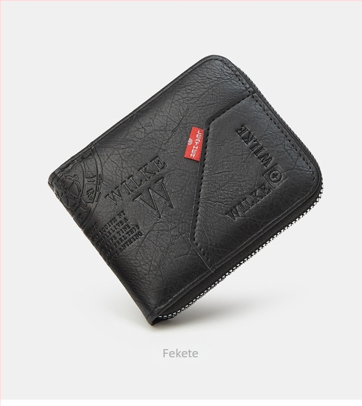 Kaiwei PU bőr rövid kártyatartó — ultra vékony, több kártyahely, jogosítvány zseb, könnyű és kopásálló