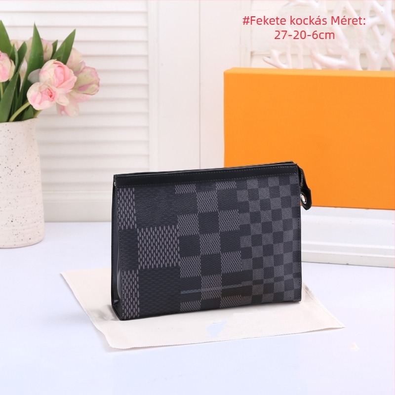 Férfi PU clutch táska poliészter béléssel, tavasz 2024 kiadás, mindennapi használatra