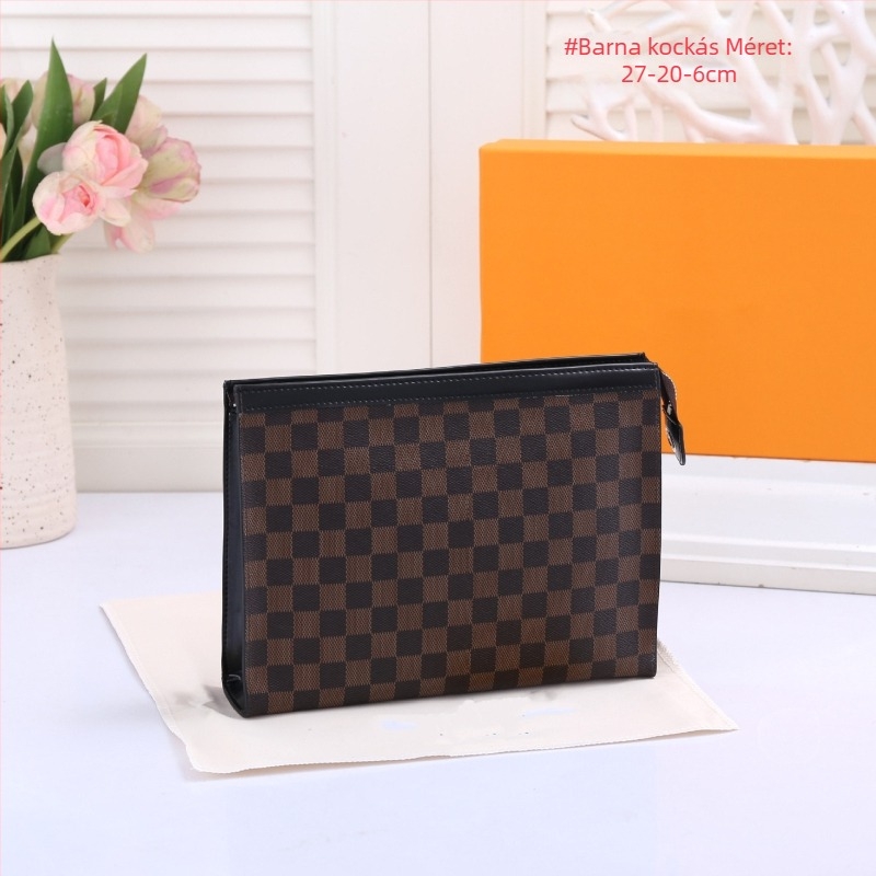 Férfi PU clutch táska poliészter béléssel, tavasz 2024 kiadás, mindennapi használatra