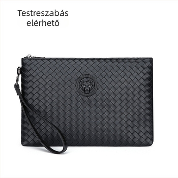 Férfi PU bőr clutch táska üzleti utakhoz, poliészter bélés, állat mintázat
