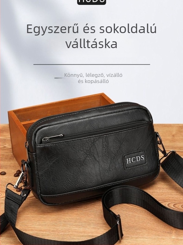 Férfi PU három az egyben clutch váll-/keresztpánttal, betűminta, lélegző, vízálló