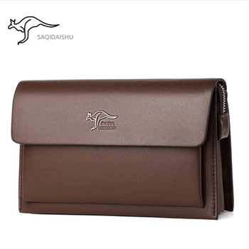 Saatchi Kangaroo Férfi PU bőr clutch pénztárca jelszavas zár, modell s3078, városi egyszerű stílus, vízálló